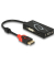 DeLOCK DisplayPortDVI-D, HDMI, VGA Adapter 4K, Passiv 0,20 m schwarz