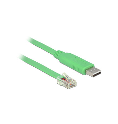 DeLOCK USB ARJ-45 Kabel 1,8 m grün