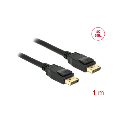 DeLOCK DisplayPort Kabel 4K 60 Hz 1,0 m schwarz