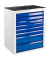 ADB MAMMUT MAXI Schubladenschrank lichtgrau, lichtblau 8 Schubladen 71,0 x 55,0 x 90,0 cm