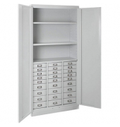 Schubladenschrank lichtgrau 80,0 x 41,0 x 179,0 cm
