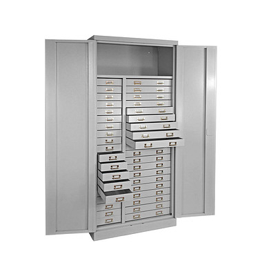 ADB Schubladenschrank lichtgrau 80,0 x 41,0 x 179,0 cm