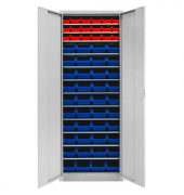 ADB Stahlschrank 40829 lichtgrau 71,0 x 30,0 x 195,0 cm, aufgebaut