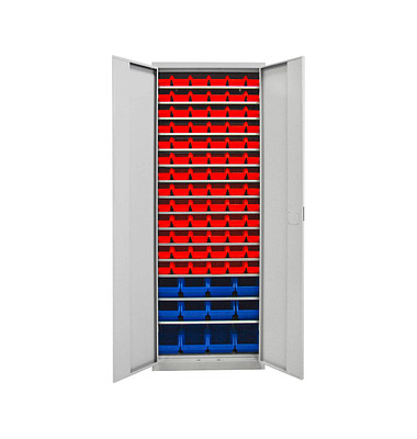 ADB Stahlschrank 40833 lichtgrau 71,0 x 30,0 x 195,0 cm, aufgebaut