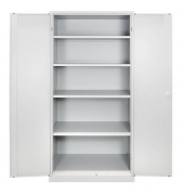 ADB Stahlschrank 40956 lichtgrau 92,0 x 42,0 x 195,0 cm, aufgebaut
