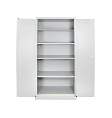 ADB Stahlschrank 40956 lichtgrau 92,0 x 42,0 x 195,0 cm, aufgebaut