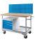 ADB Werkbank Eko lichtgrau, lichtblau 3 Schubladen 130,0 x 60,0 x 85,0 cm