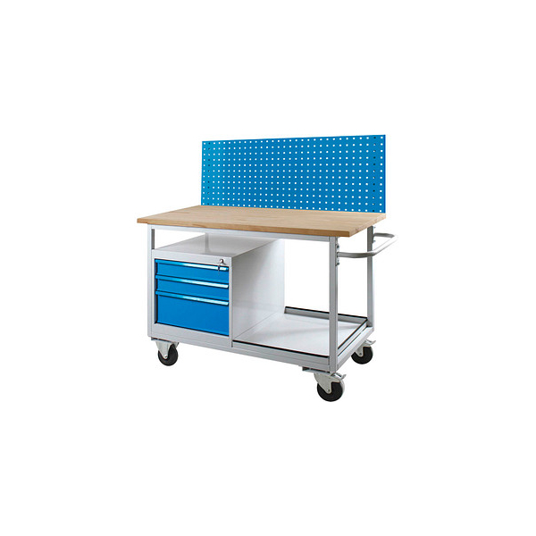 4050049419192 - Werkbank Eko lichtgrau lichtblau 3 Schubladen 1300 x 600 x 850 cm 4050049419192 ADB 4050049419192 - Werkbank Eko lichtgrau lichtblau 3 Schubladen 1300 x 600 x 850 cm 4050049419192 ADB