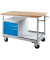 ADB Werkbank Eko lichtgrau, lichtblau 3 Schubladen 130,0 x 60,0 x 85,0 cm