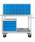 ADB Werkbank Eko lichtgrau, lichtblau 3 Schubladen 130,0 x 60,0 x 85,0 cm
