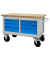ADB Werkbank lichtgrau, lichtblau 6 Schubladen 130,0 x 60,0 x 82,7 cm