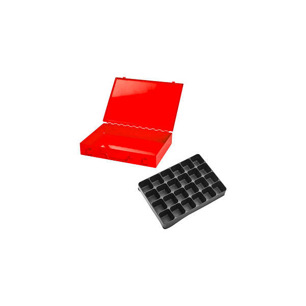 4050049886239 - Sortimentskoffer ADB leer 24-fache Einteilung abschließbar mit Griff B 330 x T 230 x H 50 mm Stahl & ABS-Kunststoff verkehrsrot RAL 3020 4050049886239 - Sortimentskoffer ADB leer 24-fache Einteilung abschließbar mit Griff B 330 x T 230 x H 50 mm Stahl & ABS-Kunststoff verkehrsrot RAL 3020