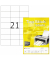 Etiketten 8708, weiß 70x42,3mm, rechteckig, 