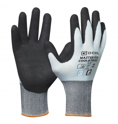 Arbeitshandschuhe MASTER FLEX COOL&TOUCH, Nitril mit Sandy Finish, blau, Größe 10 / XL