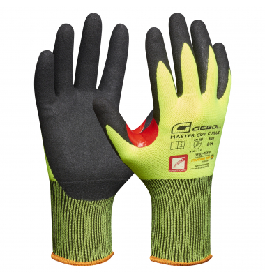 Schnittschutzhandschuhe MASTER CUT C PLUS, Nitril-Mikroschaum mit Sandy Finish, gelb/schwarz, Größe 8 / M Schnittschutzhandschuhe MASTER CUT C PLUS, Nitril-Mikroschaum mit Sandy Finish, gelb/schwarz, Größe 8 / M