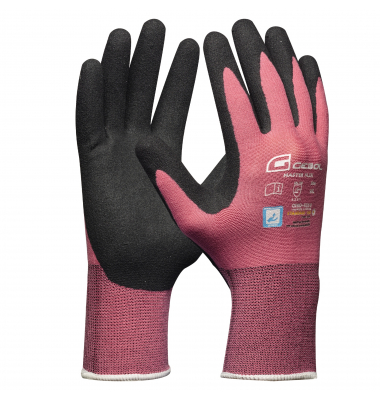 Montagehandschuhe MASTER FLEX LADY, Nitril mit Sandy Finish, rosa, Größe 7 / S