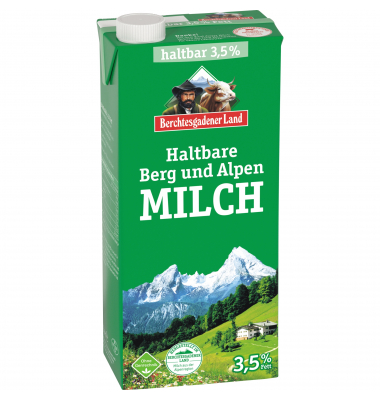 H-Milch Berg und Alpen 10001643, 3,5% Fett, 1 Liter, im Tetrapack