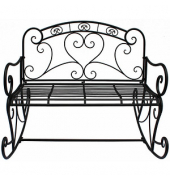 Garden Pleasure Gartenbank Dares 504664 schwarz Metall 110,0 cm