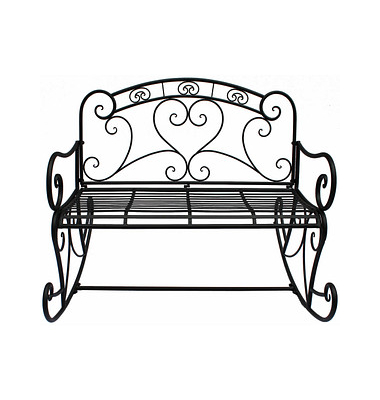 Garden Pleasure Gartenbank Dares 504664 schwarz Metall 110,0 cm