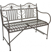 Gartenbank Mangan 950507 schwarzbraun Metall 106,0 cm