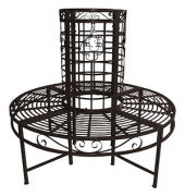 Garden Pleasure Gartenbank Larissa 950253 schwarz Metall 121,0 cm