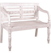 Garden Pleasure Gartenbank Moyo 960368 weiß Holz 100,0 cm