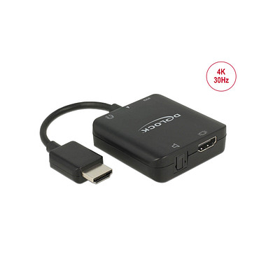 DeLOCK HDMI, Micro USB 2.0 BHDMI, 3,5 mm Adapter 4K, 30 Hz 0,15 m schwarz