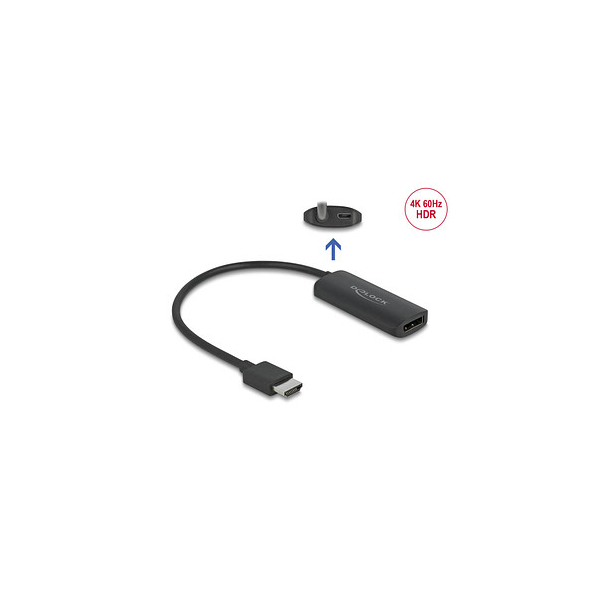 4043619632060 - - Video- Audio-Adapter - HDMI Mikro-USB Typ B (nur Strom) zu DisplayPort weiblich - 24 cm - Schwarz - unterstützt 4K 60 Hz (3840 x 2160) Lontium LT6711A chipset 4043619632060 - - Video- Audio-Adapter - HDMI Mikro-USB Typ B (nur Strom) zu DisplayPort weiblich - 24 cm - Schwarz - unterstützt 4K 60 Hz (3840 x 2160) Lontium LT6711A chipset