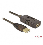DeLOCK USB 2.0 A Kabel 15,0 m schwarz