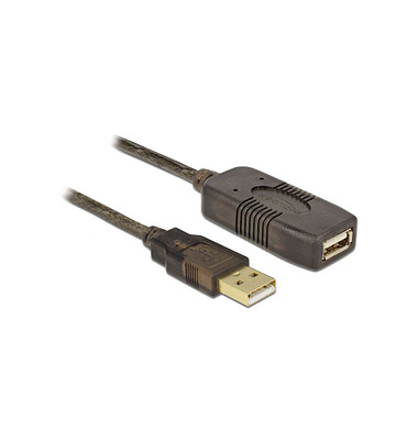 DeLOCK USB 2.0 A Kabel 20,0 m schwarz
