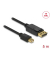 DeLOCK Mini-DisplayPortDisplayPort Kabel 4K 60 Hz 5,0 m schwarz