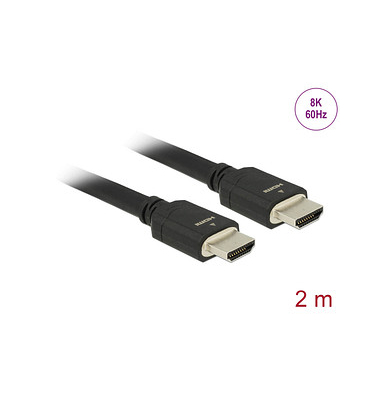 DeLOCK Ultra High Speed HDMI Kabel 8K 60 Hz 2,0 m schwarz