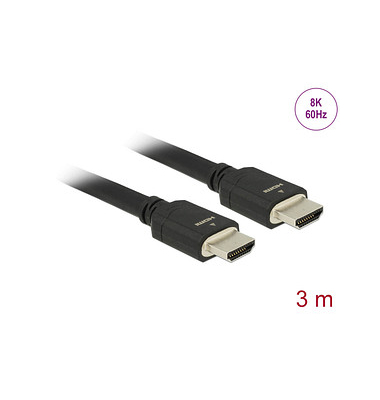 DeLOCK Ultra High Speed HDMI Kabel 8K 60 Hz 3,0 m schwarz