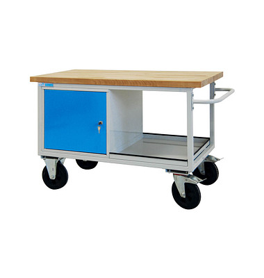 ADB Werkbank lichtgrau, lichtblau 130,0 x 60,0 x 82,7 cm