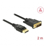 DeLOCK DisplayPortDVI-D Kabel 4K 30 Hz 2,0 m schwarz