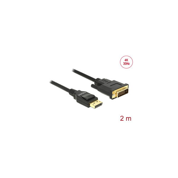 4043619853137 - Kabel Displayport 12 Stecker dvi 24+1 Stecker 2 m schwarz (85313) - Delock 4043619853137 - Kabel Displayport 12 Stecker dvi 24+1 Stecker 2 m schwarz (85313) - Delock