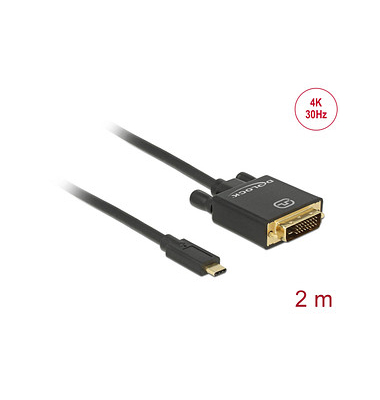 DeLOCK USB CDVI Kabel 4K 30 Hz 2,0 m schwarz
