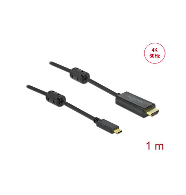 DeLOCK USB CHDMI Kabel 4K 60 Hz 1,0 m schwarz