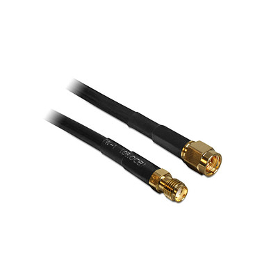 DeLOCK F-SteckerF-Buchse Antennenkabel CFDRF200 low loss 2,0 m schwarz