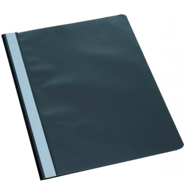Schnellhefter 400127825, A4, schwarz, Polypropylen (PP), 80g, Vorderdeckel transparent