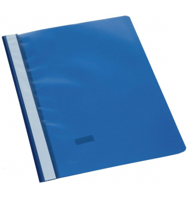 Schnellhefter 400127808, A4, dunkelblau, Polypropylen (PP), 80g, Vorderdeckel transparent