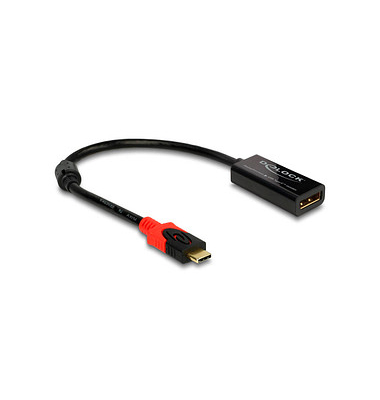DeLOCK USB CDisplayPort Adapter 4K 60 Hz 0,20 m schwarz