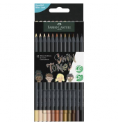Buntstifte-Set Black Edition Hautt&ouml;ne, 116414, farbig sortiert, dreikant, ergonomisch, Packung