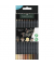Buntstifte-Set Black Edition Hautt&ouml;ne, 116414, farbig sortiert, dreikant, ergonomisch, Packung
