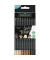 Buntstifte-Set Black Edition Hautt&ouml;ne, 116414, farbig sortiert, dreikant, ergonomisch, Packung