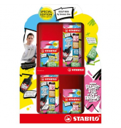 Textmarker STABILO BOSS MINI by Snooze One Display, 07/72-10, Display, farbig sortiert, 2-5mm Keilspitze