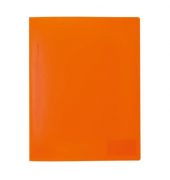 Schnellhefter neon 19637, A4, neonorange - transluzent, Polypropylen (PP), -, Vorderdeckel neonorange - transluzent