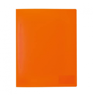Schnellhefter neon 19637, A4, neonorange, Polypropylen (PP), Vorderdeckel transluzent