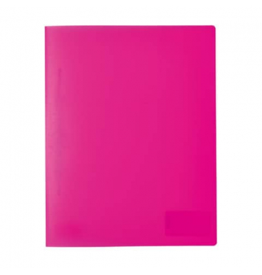 Schnellhefter neon 19638, A4, neonpink - transluzent, Polypropylen (PP), -, Vorderdeckel neonpink - transluzent