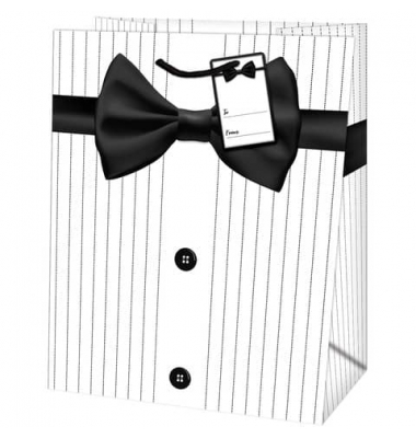 Geschenktasche 22310 TL Gentleman, allgemein, Kordelband mit Geschenkanhänger, Gentleman, 267mm x 330mm